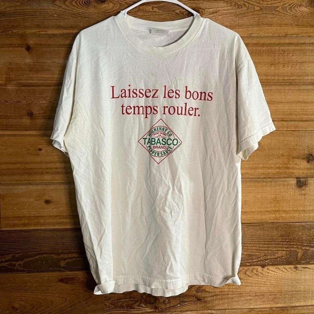 Vinatge Tabasco white cotton t-shirt Size L